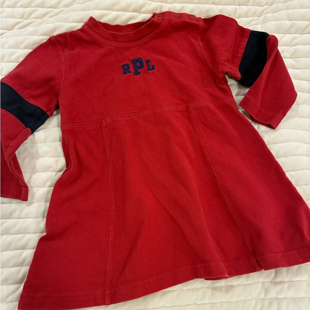 Ralph Lauren Red Toddler Girl Dress 18 24 Month